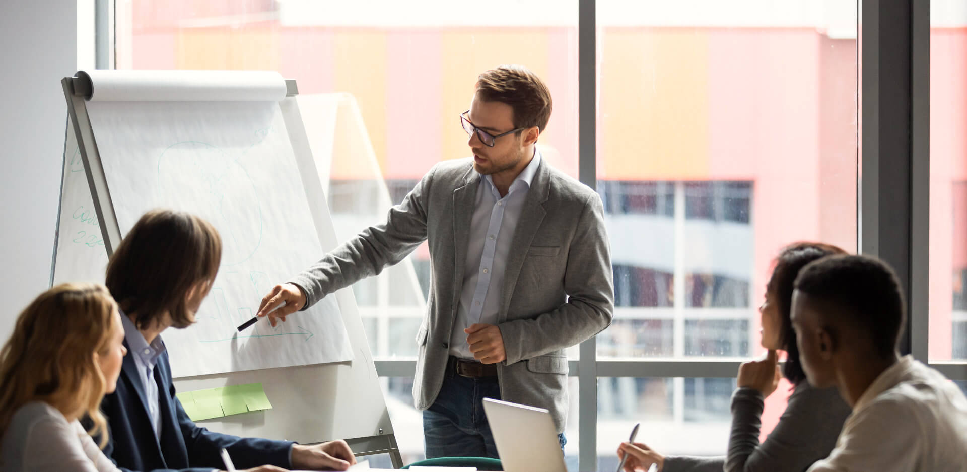 group of people in a meeting