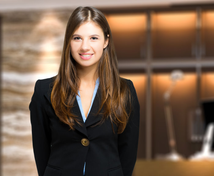 female smiling